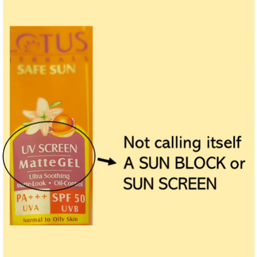SPF 50 product image is a sunscreen and not a UV gel.  