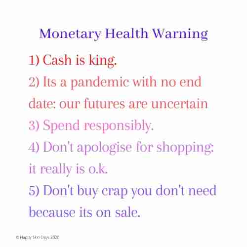 Monetary Health warning