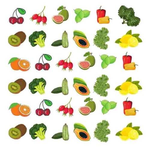 fruits and vegetables with vit c