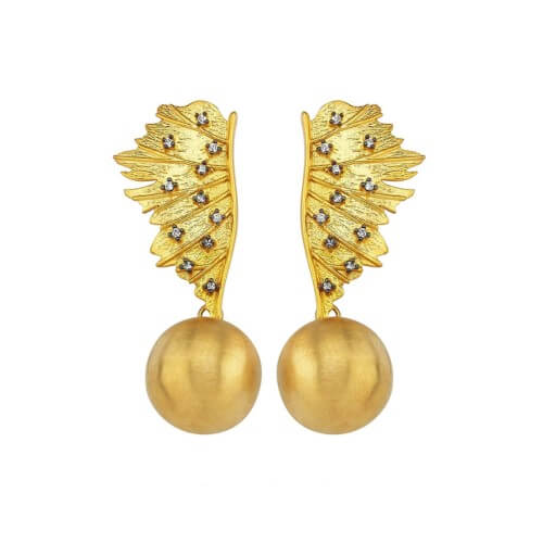 Gold leaf earrubgs
