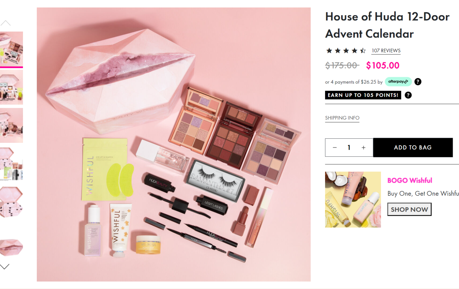 Huda Beauty Advent Calendar 2023 Happy Skin Days